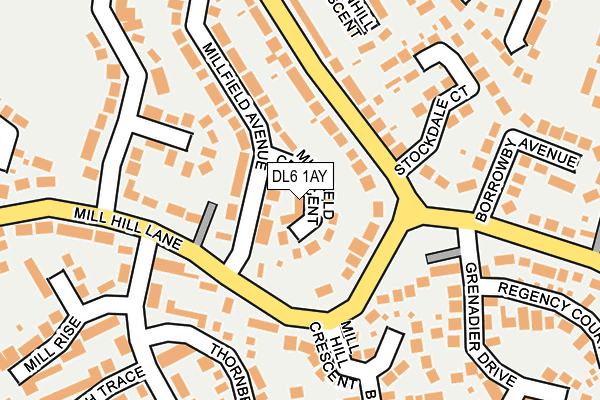 DL6 1AY map - OS OpenMap – Local (Ordnance Survey)