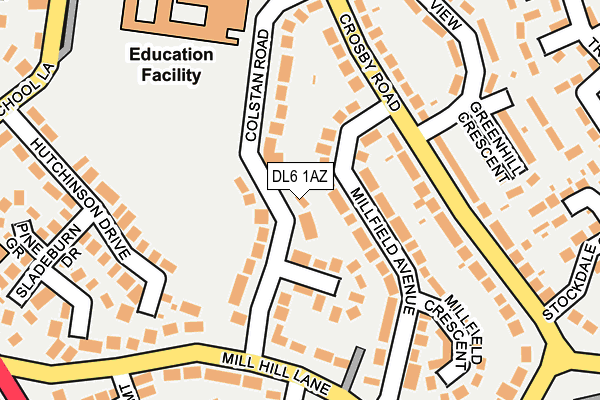 DL6 1AZ map - OS OpenMap – Local (Ordnance Survey)