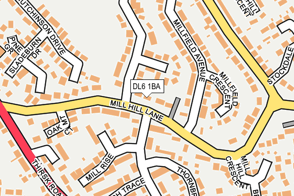 DL6 1BA map - OS OpenMap – Local (Ordnance Survey)