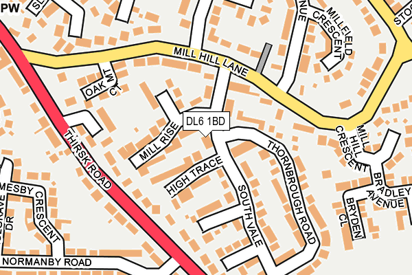 DL6 1BD map - OS OpenMap – Local (Ordnance Survey)