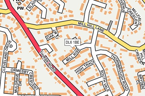 DL6 1BE map - OS OpenMap – Local (Ordnance Survey)