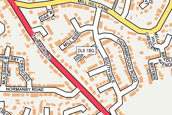 DL6 1BG map - OS OpenMap – Local (Ordnance Survey)