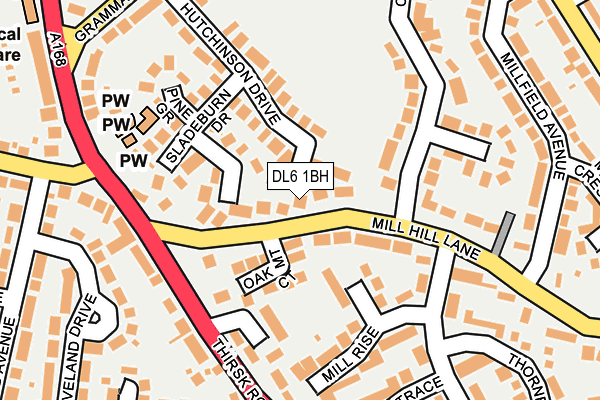 DL6 1BH map - OS OpenMap – Local (Ordnance Survey)