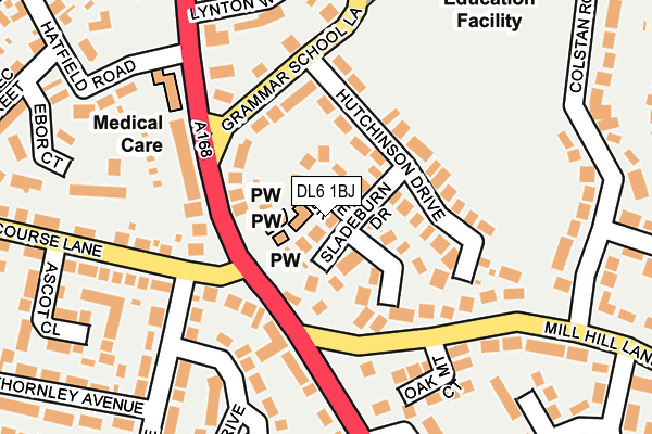 DL6 1BJ map - OS OpenMap – Local (Ordnance Survey)