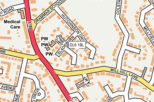 DL6 1BL map - OS OpenMap – Local (Ordnance Survey)