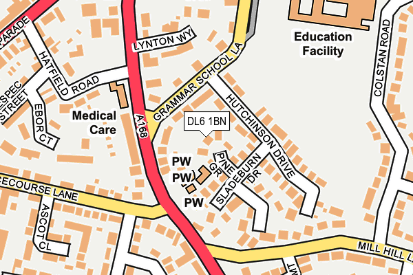 DL6 1BN map - OS OpenMap – Local (Ordnance Survey)