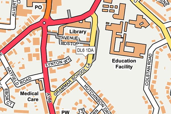 DL6 1DA map - OS OpenMap – Local (Ordnance Survey)