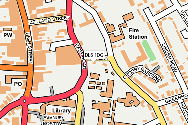 DL6 1DG map - OS OpenMap – Local (Ordnance Survey)