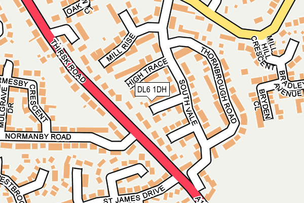 DL6 1DH map - OS OpenMap – Local (Ordnance Survey)