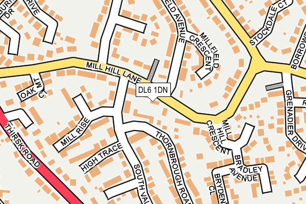 DL6 1DN map - OS OpenMap – Local (Ordnance Survey)