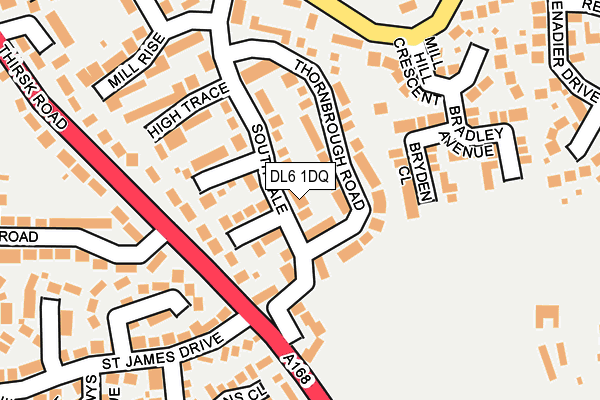 DL6 1DQ map - OS OpenMap – Local (Ordnance Survey)