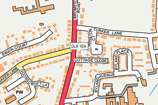 DL6 1EA map - OS OpenMap – Local (Ordnance Survey)