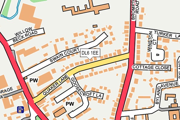 DL6 1EE map - OS OpenMap – Local (Ordnance Survey)