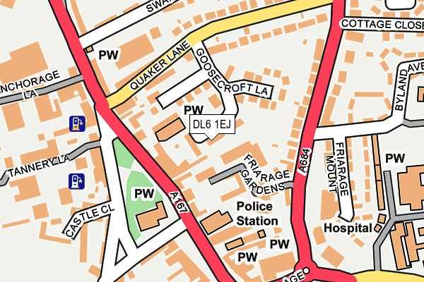 DL6 1EJ map - OS OpenMap – Local (Ordnance Survey)