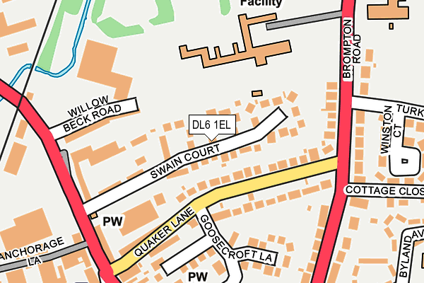 DL6 1EL map - OS OpenMap – Local (Ordnance Survey)