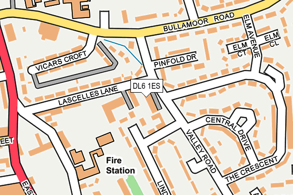 DL6 1ES map - OS OpenMap – Local (Ordnance Survey)