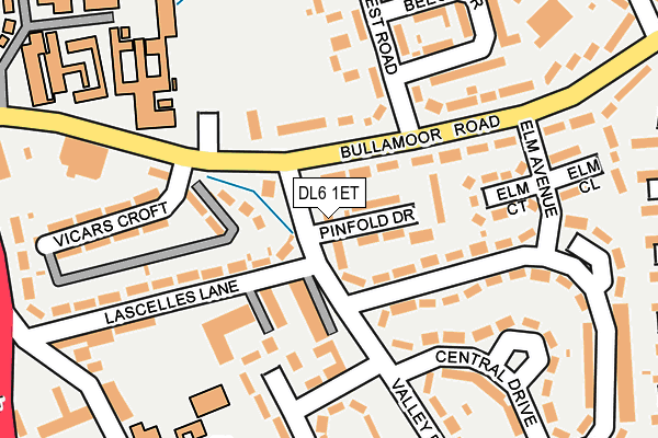 DL6 1ET map - OS OpenMap – Local (Ordnance Survey)