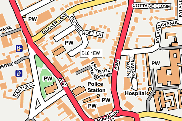 DL6 1EW map - OS OpenMap – Local (Ordnance Survey)