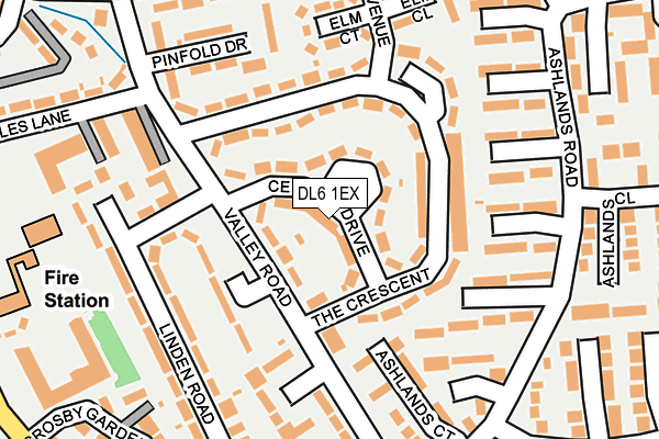 DL6 1EX map - OS OpenMap – Local (Ordnance Survey)