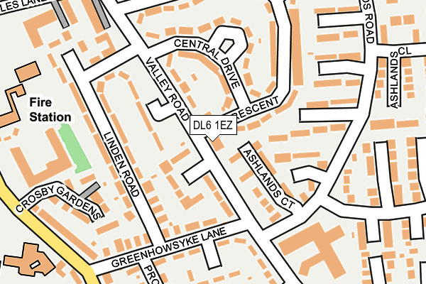 DL6 1EZ map - OS OpenMap – Local (Ordnance Survey)