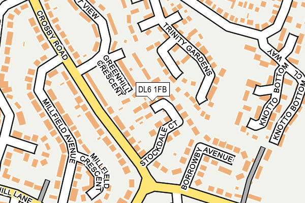 DL6 1FB map - OS OpenMap – Local (Ordnance Survey)