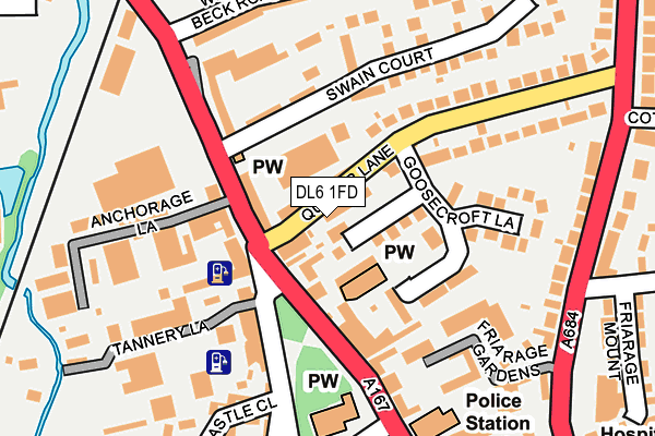 DL6 1FD map - OS OpenMap – Local (Ordnance Survey)