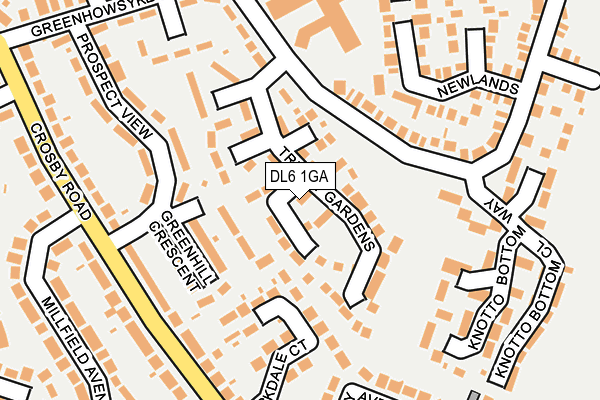 DL6 1GA map - OS OpenMap – Local (Ordnance Survey)