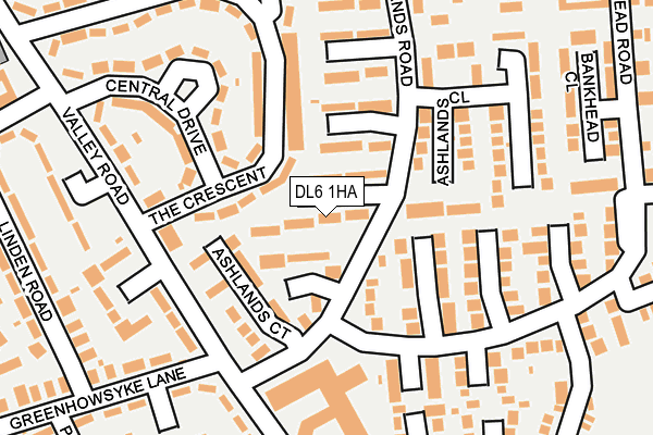 DL6 1HA map - OS OpenMap – Local (Ordnance Survey)
