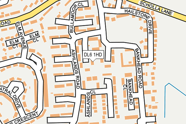 DL6 1HD map - OS OpenMap – Local (Ordnance Survey)