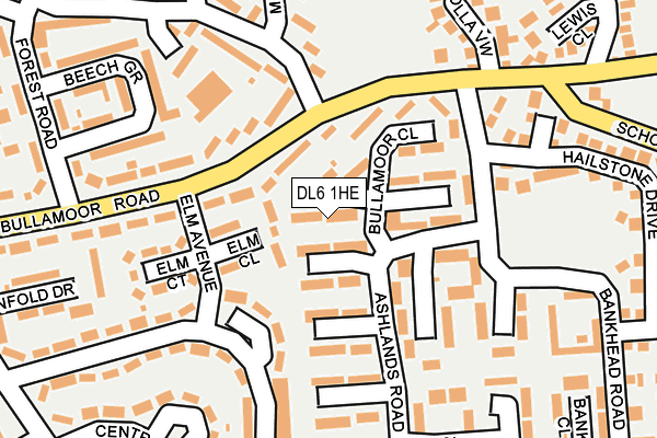 DL6 1HE map - OS OpenMap – Local (Ordnance Survey)