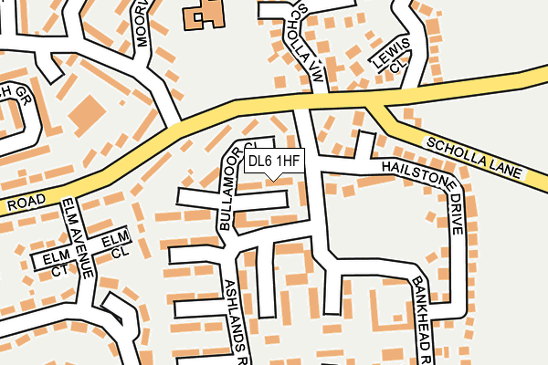 DL6 1HF map - OS OpenMap – Local (Ordnance Survey)