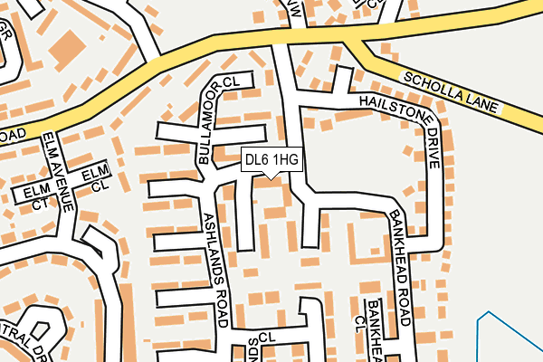 DL6 1HG map - OS OpenMap – Local (Ordnance Survey)