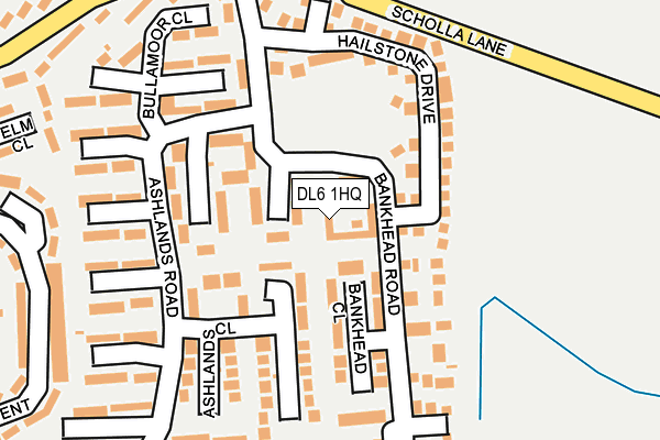 DL6 1HQ map - OS OpenMap – Local (Ordnance Survey)