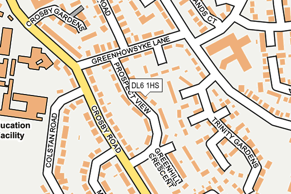 DL6 1HS map - OS OpenMap – Local (Ordnance Survey)