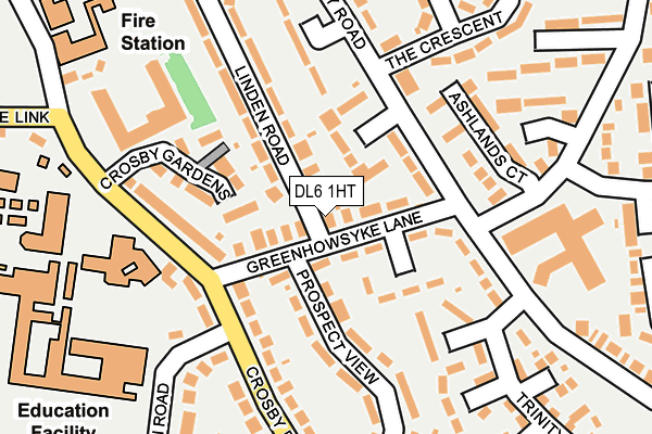 DL6 1HT map - OS OpenMap – Local (Ordnance Survey)