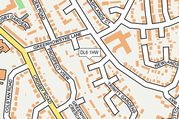 DL6 1HW map - OS OpenMap – Local (Ordnance Survey)