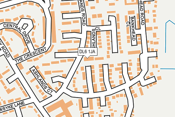 DL6 1JA map - OS OpenMap – Local (Ordnance Survey)