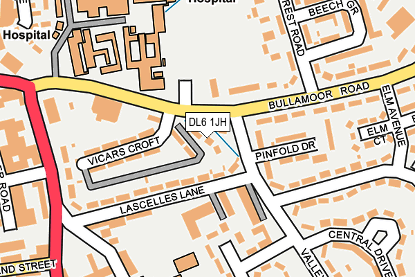 DL6 1JH map - OS OpenMap – Local (Ordnance Survey)