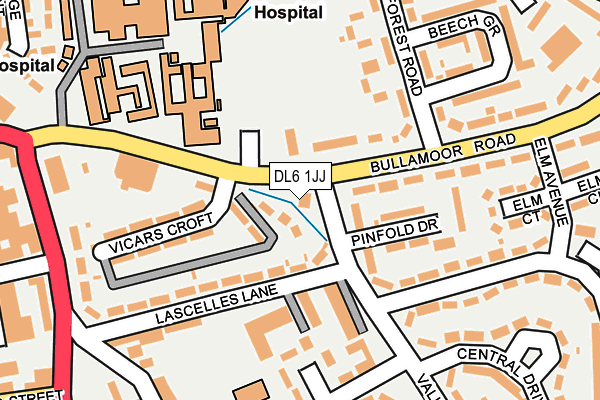 DL6 1JJ map - OS OpenMap – Local (Ordnance Survey)