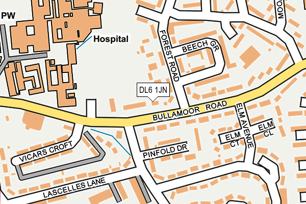 DL6 1JN map - OS OpenMap – Local (Ordnance Survey)