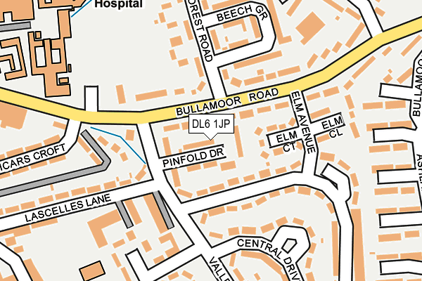 DL6 1JP map - OS OpenMap – Local (Ordnance Survey)