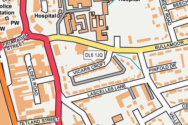 DL6 1JQ map - OS OpenMap – Local (Ordnance Survey)