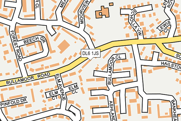 DL6 1JS map - OS OpenMap – Local (Ordnance Survey)