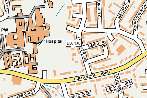 DL6 1JU map - OS OpenMap – Local (Ordnance Survey)