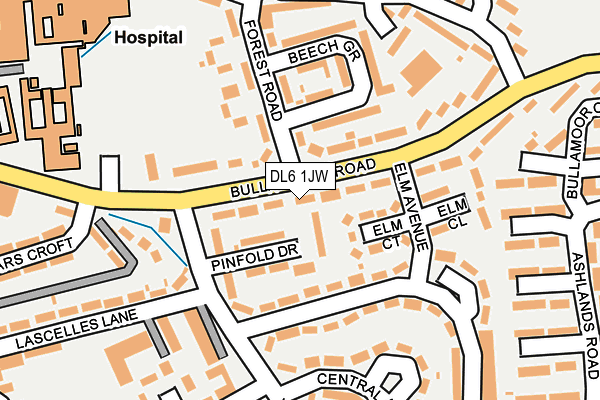 DL6 1JW map - OS OpenMap – Local (Ordnance Survey)