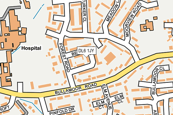 DL6 1JY map - OS OpenMap – Local (Ordnance Survey)
