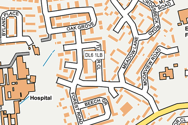 DL6 1LB map - OS OpenMap – Local (Ordnance Survey)