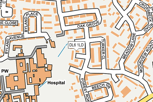 DL6 1LD map - OS OpenMap – Local (Ordnance Survey)