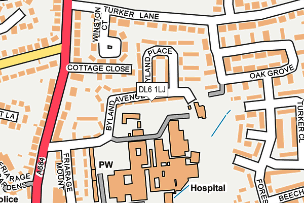 DL6 1LJ map - OS OpenMap – Local (Ordnance Survey)