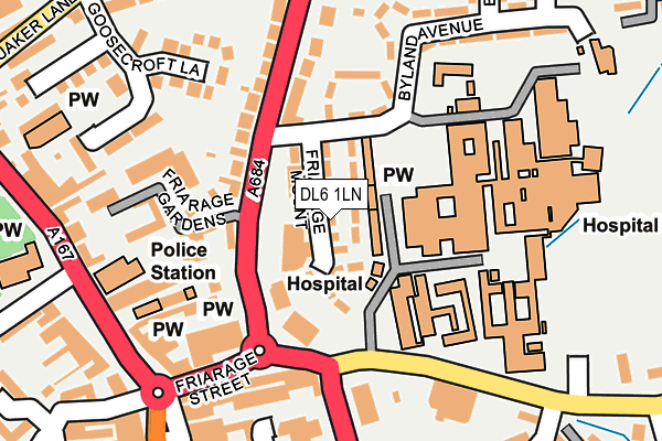 DL6 1LN map - OS OpenMap – Local (Ordnance Survey)